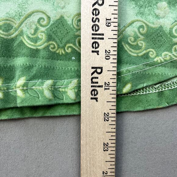 Vintage Gramicci T-Shirt Women XL Green Nature Floral Paisley Pattern Hiking 90s - Picture 8 of 9